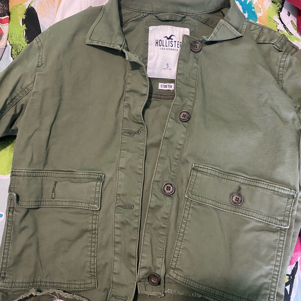 Hollister green jacket